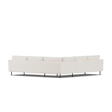 Bredhult sofa - Caleido Beige 9600-svart stål, hjørnesofa F - 1898