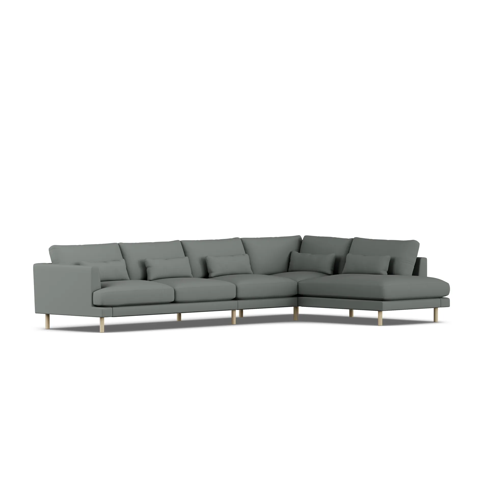 Bredhult sofa, Caleido Grey 1240-hvitoljet eik, 4-seters B1 1898