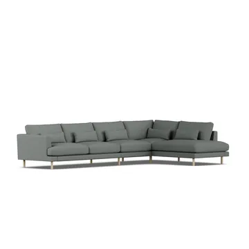 Bredhult sofa - Caleido Grey 1240-hvitoljet eik, 4-seters B1 - 1898