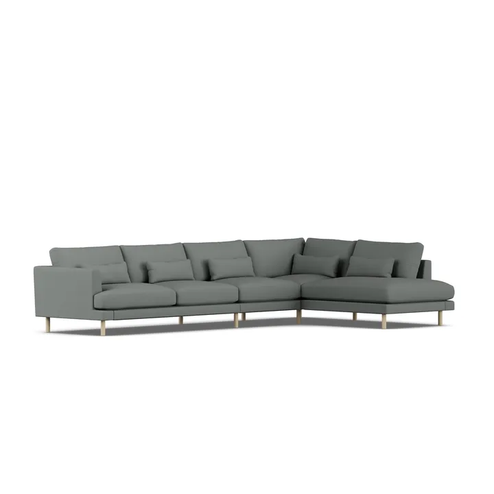 Bredhult sofa - Caleido Grey 1240-hvitoljet eik, 4-seters B1 - 1898