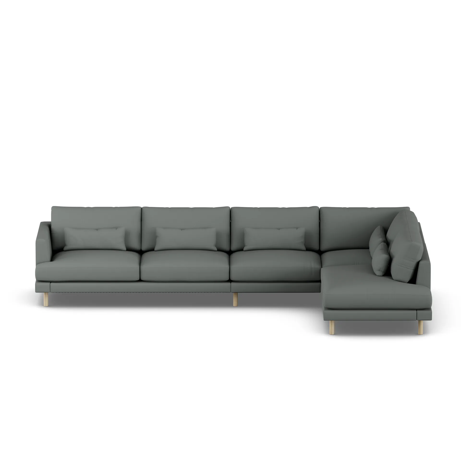 Bredhult sofa, Caleido Grey 1240-hvitoljet eik, 4-seters B1 1898