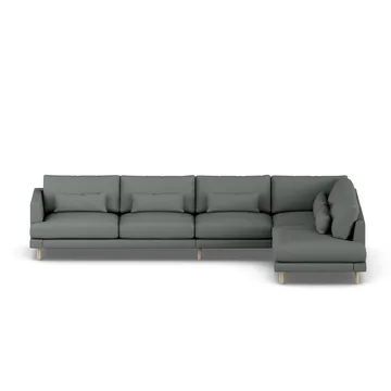 Bredhult sofa - Caleido Grey 1240-hvitoljet eik, 4-seters B1 - 1898