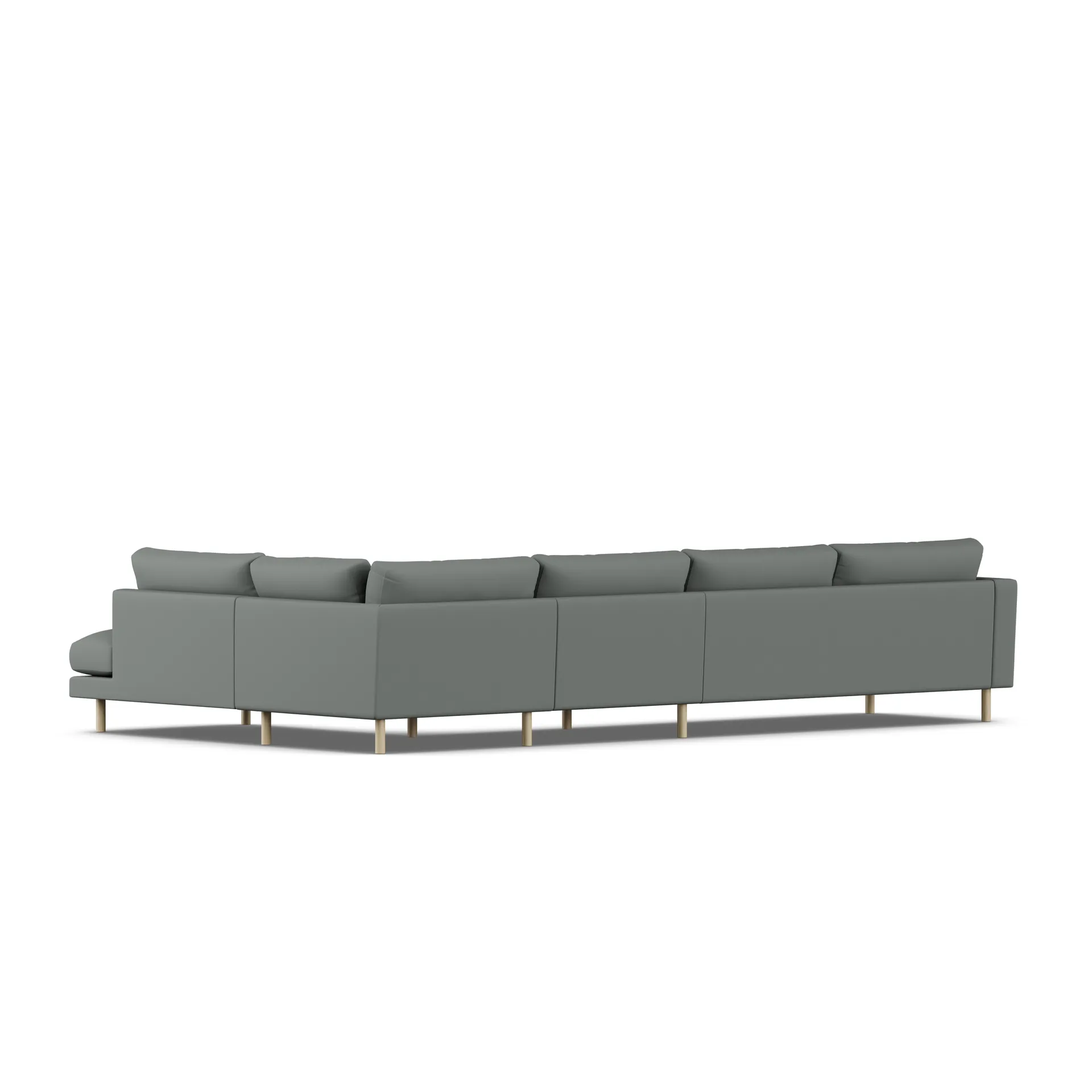Bredhult sofa, Caleido Grey 1240-hvitoljet eik, 4-seters B1 1898