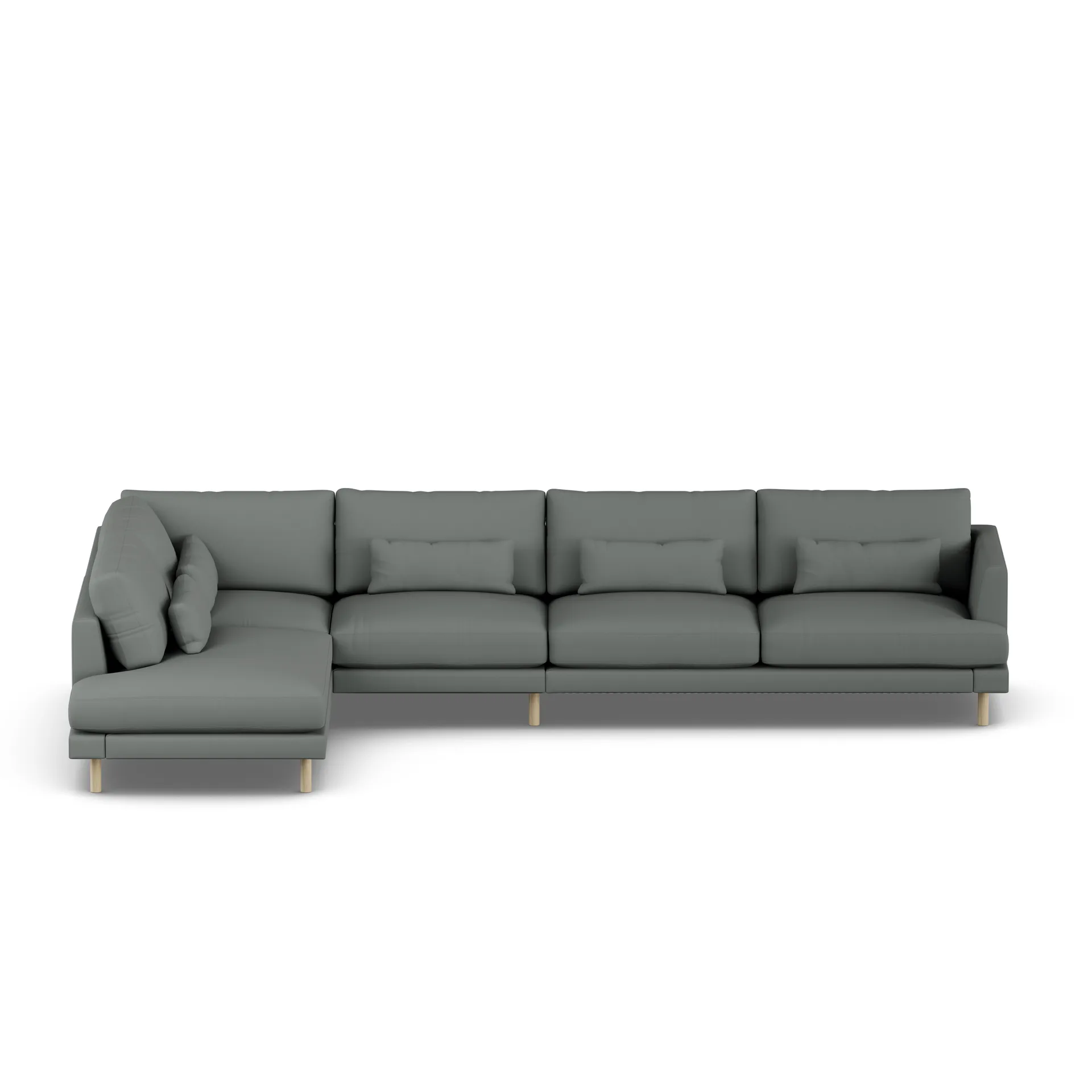 Bredhult sofa, Caleido Grey 1240-hvitoljet eik, 4-seters B2 1898