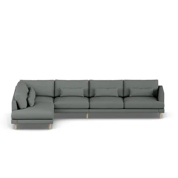 Bredhult sofa - Caleido Grey 1240-hvitoljet eik, 4-seters B2 - 1898