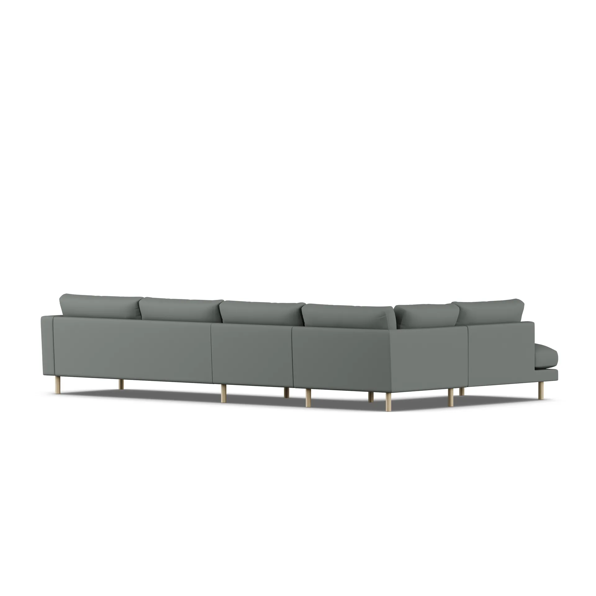 Bredhult sofa, Caleido Grey 1240-hvitoljet eik, 4-seters B2 1898