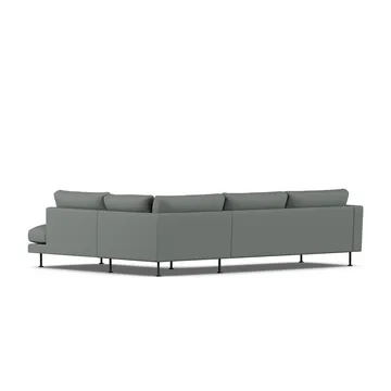 Bredhult sofa - Caleido Grey 1240-svart stål, 3-seters A1 - 1898