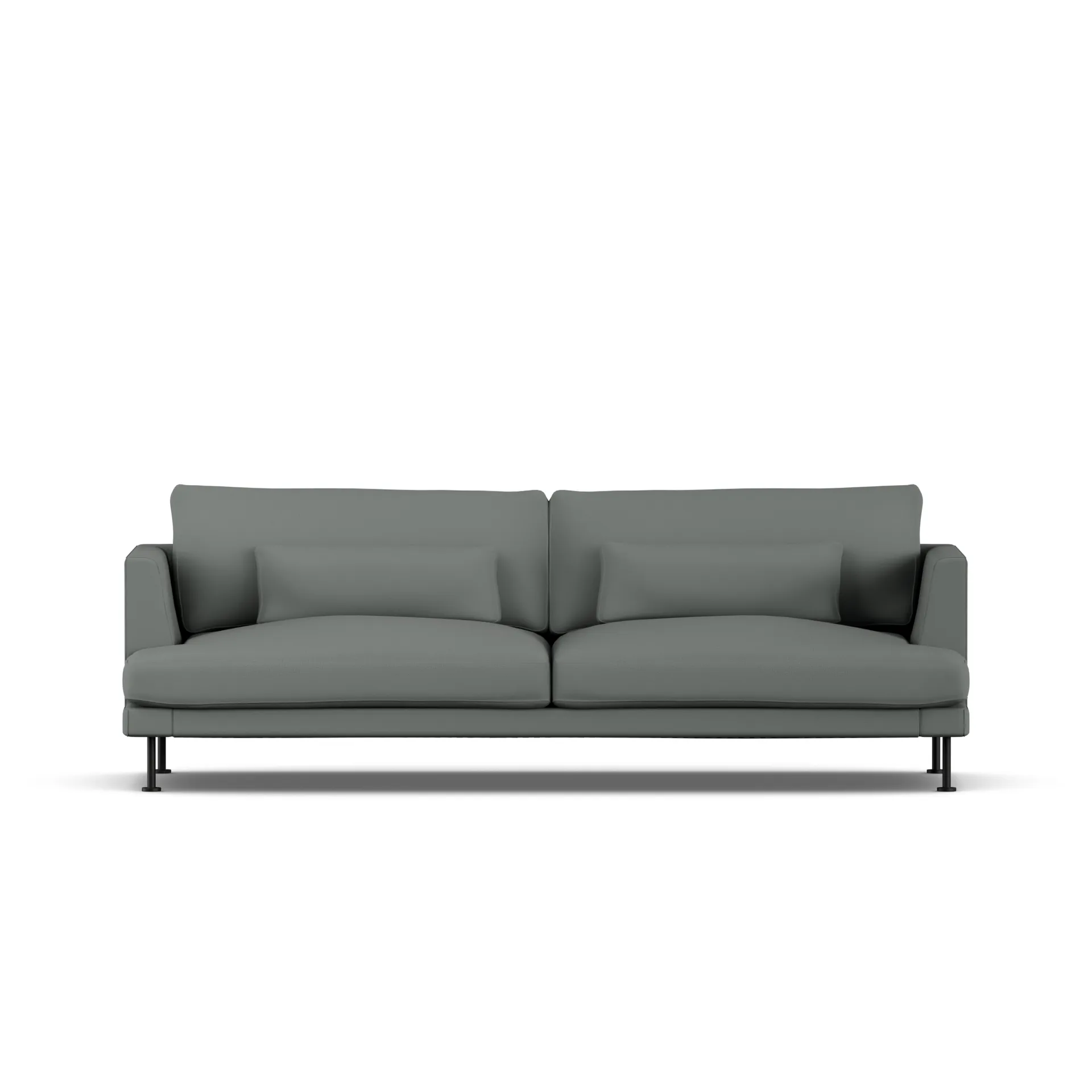 Bredhult sofa, Caleido Grey 1240-svart stål, 3-seters 1898