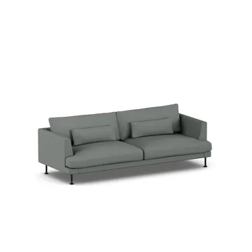 Bredhult sofa - Caleido Grey 1240-svart stål, 3-seters - 1898