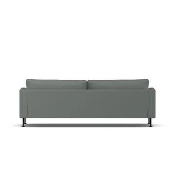 Bredhult sofa - Caleido Grey 1240-svart stål, 3-seters - 1898