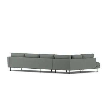 Bredhult sofa - Caleido Grey 1240-svart stål, 4-seters B2 - 1898