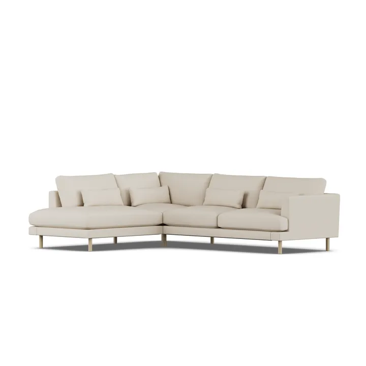 Bredhult sofa - Jump Beige 1956-hvitoljet eik, 3-seters A2 - 1898