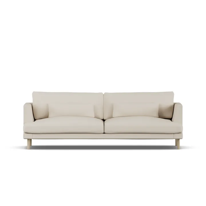 Bredhult sofa - Jump Beige 1956-hvitoljet eik, 3-seters - 1898
