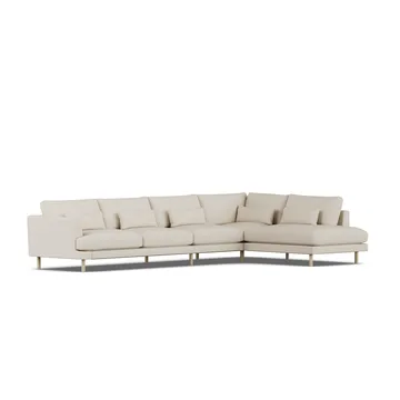 Bredhult sofa - Jump Beige 1956-hvitoljet eik, 4-seters B1 - 1898