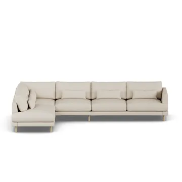 Bredhult sofa - Jump Beige 1956-hvitoljet eik, 4-seters B2 - 1898