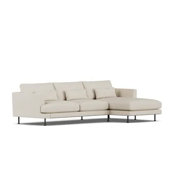 Bredhult sofa - Jump Beige 1956-svart stål, 2,5-seters C1 - 1898