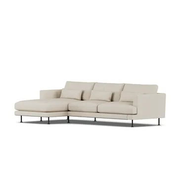 Bredhult sofa - Jump Beige 1956-svart stål, 2,5-seters C2 - 1898