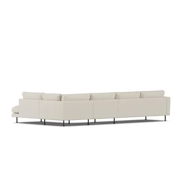 Bredhult sofa - Jump Beige 1956-svart stål, 4-seters B1 - 1898