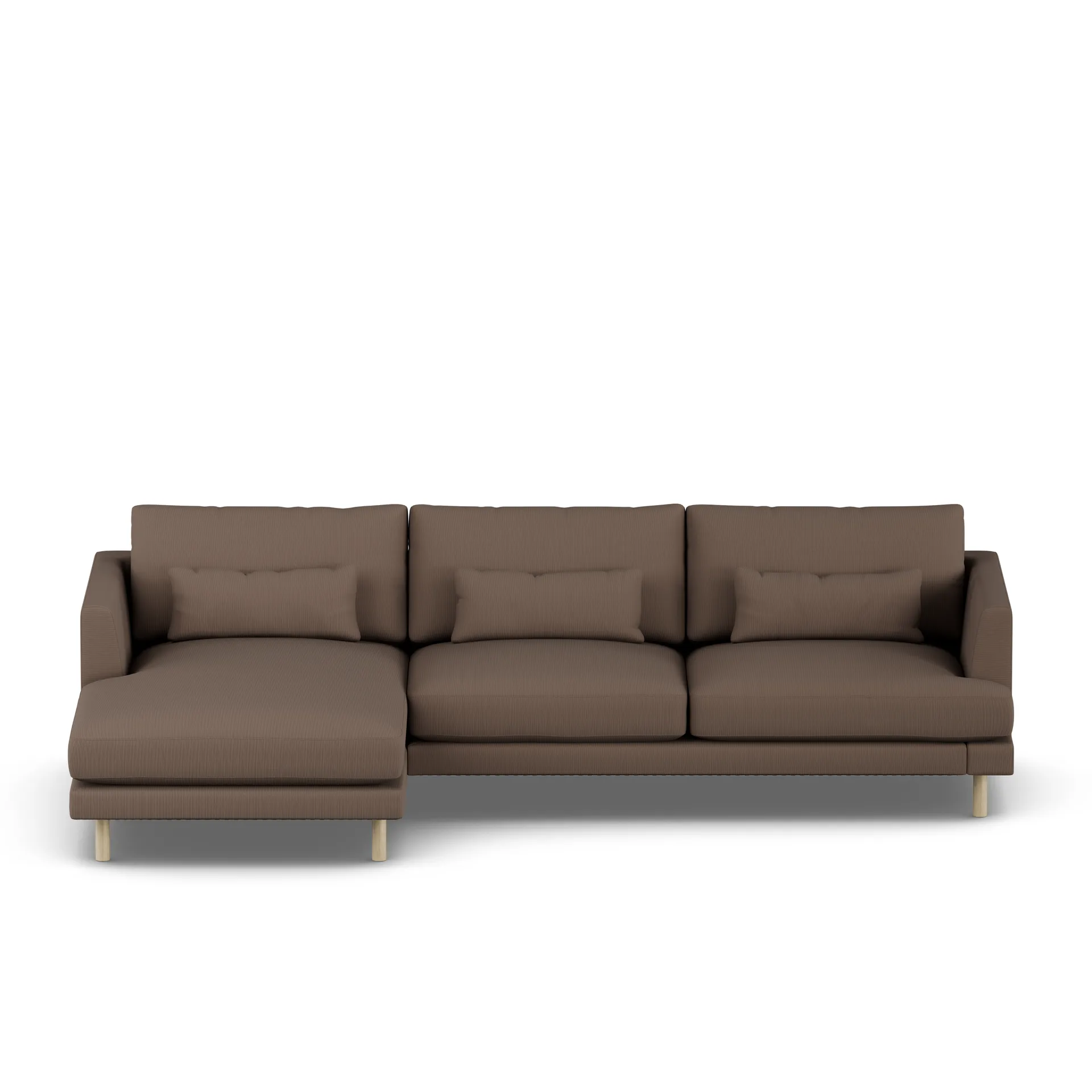 Bredhult sofa, Jump Brown 1955-hvitoljet eik, 2,5-seters C2 1898