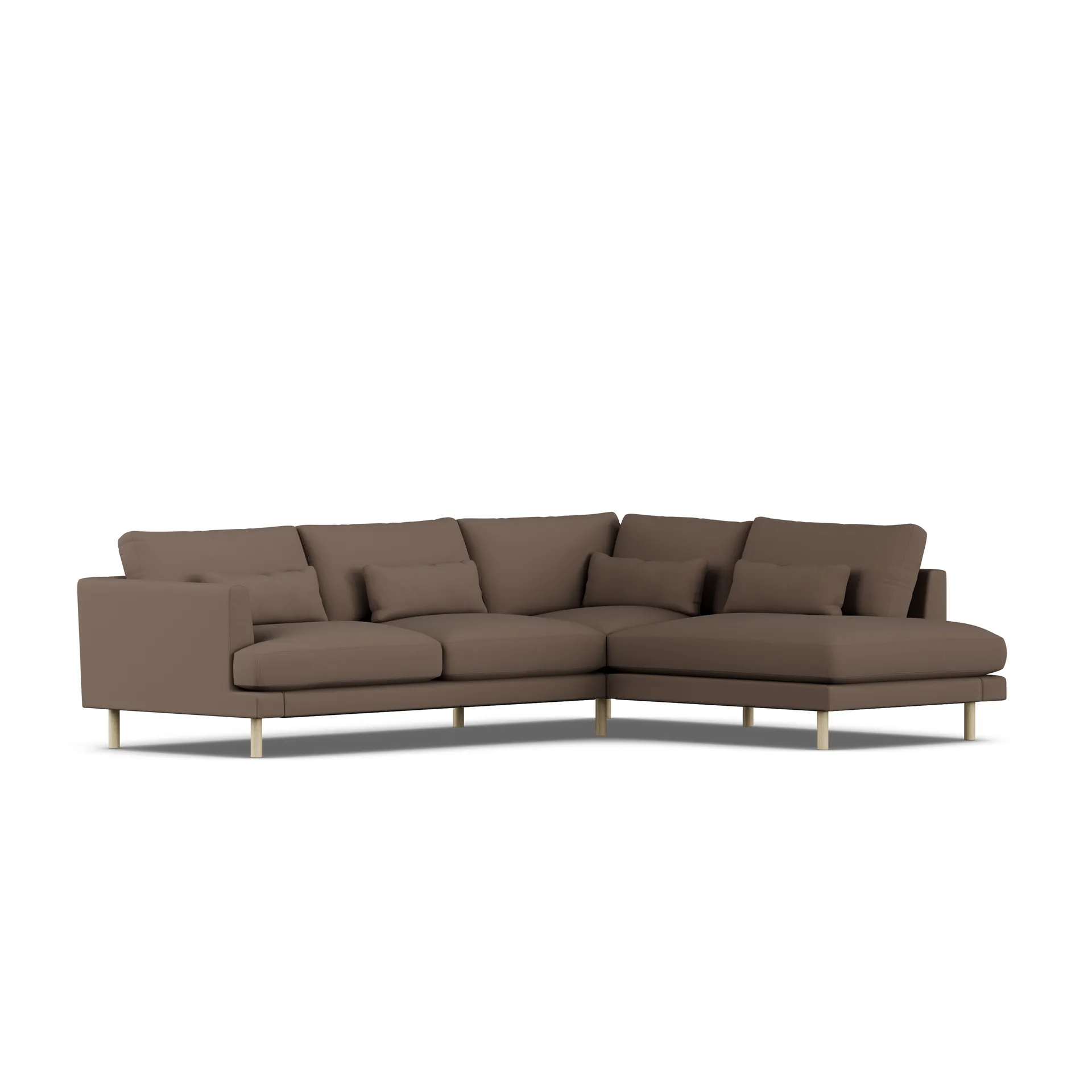 Bredhult sofa, Jump Brown 1955-hvitoljet eik, 3-seters A1 1898