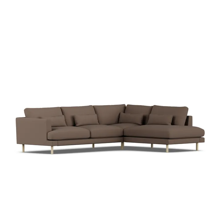 Bredhult sofa - Jump Brown 1955-hvitoljet eik, 3-seters A1 - 1898
