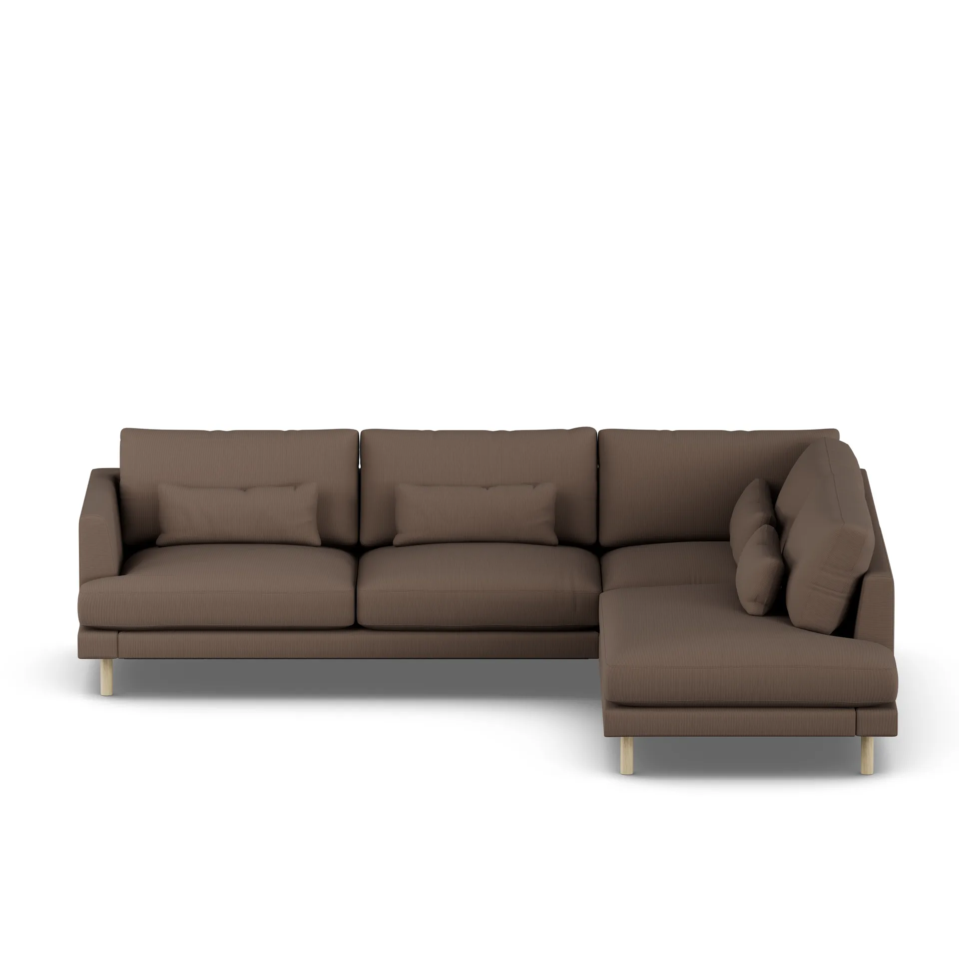 Bredhult sofa, Jump Brown 1955-hvitoljet eik, 3-seters A1 1898