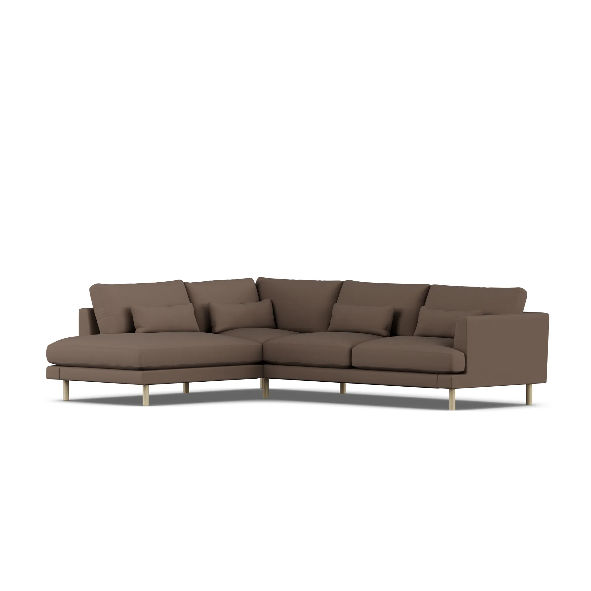 Bredhult sofa, Jump Brown 1955-hvitoljet eik, 3-seters A2 1898
