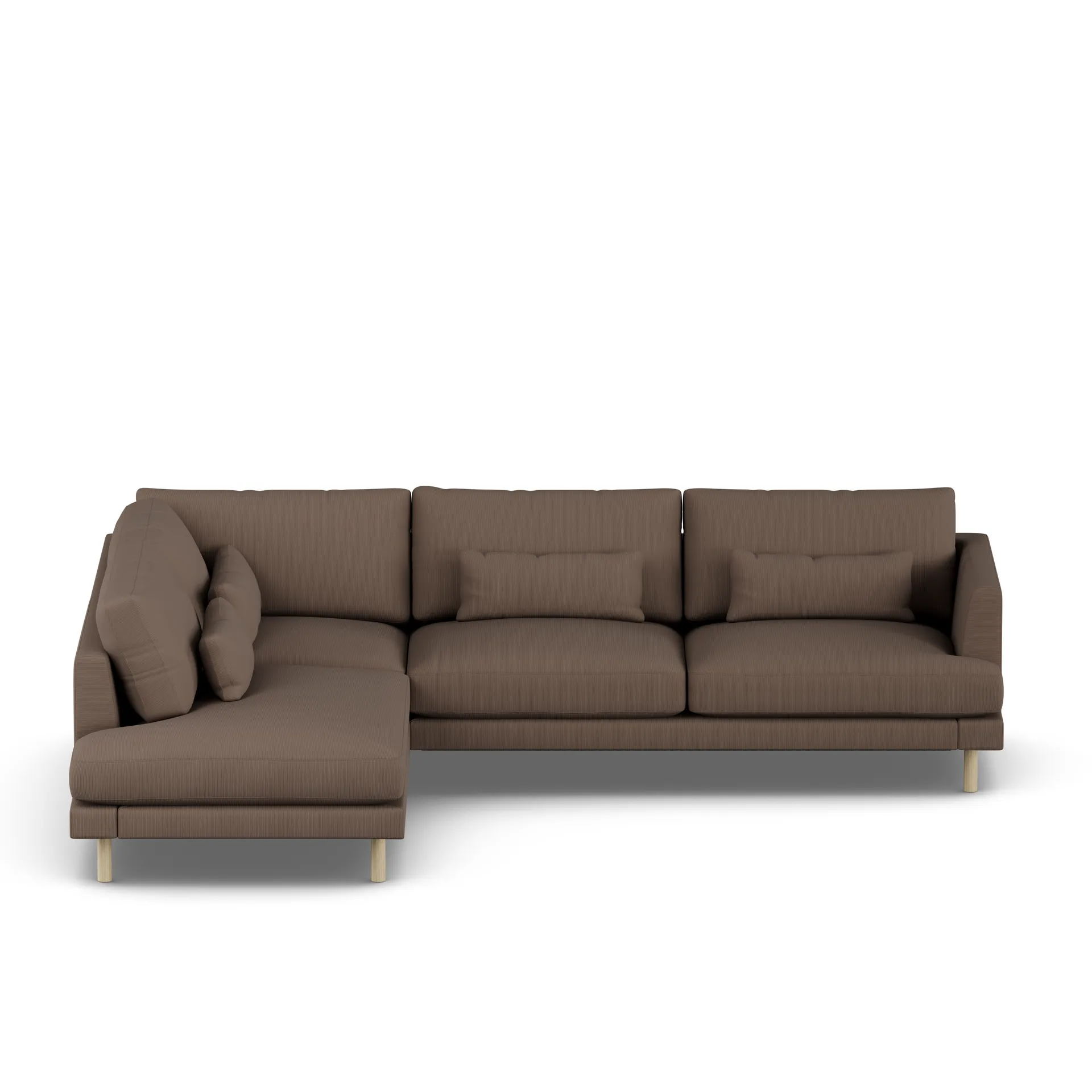 Bredhult sofa, Jump Brown 1955-hvitoljet eik, 3-seters A2 1898