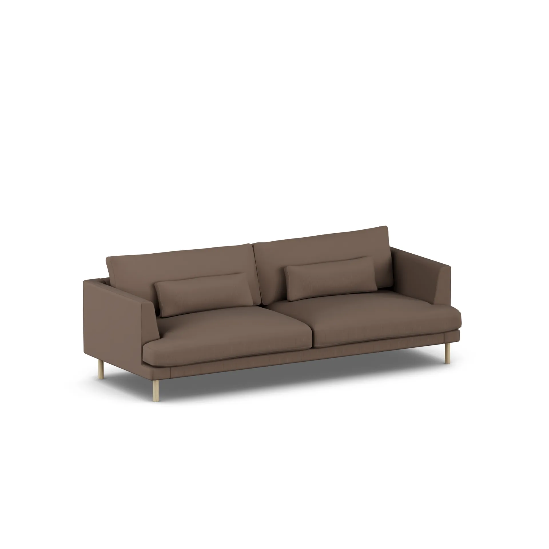 Bredhult sofa, Jump Brown 1955-hvitoljet eik, 3-seters 1898