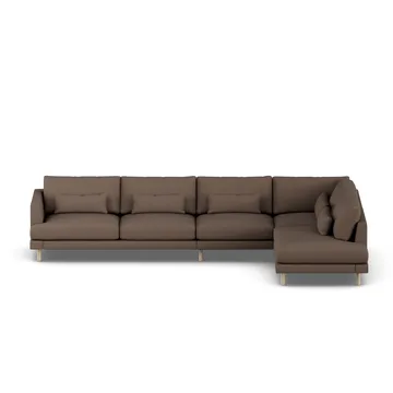 Bredhult sofa - Jump Brown 1955-hvitoljet eik, 4-seters B1 - 1898