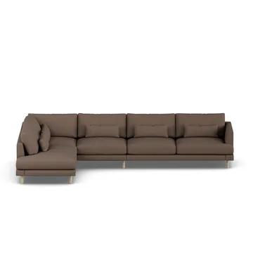 Bredhult sofa - Jump Brown 1955-hvitoljet eik, 4-seters B2 - 1898
