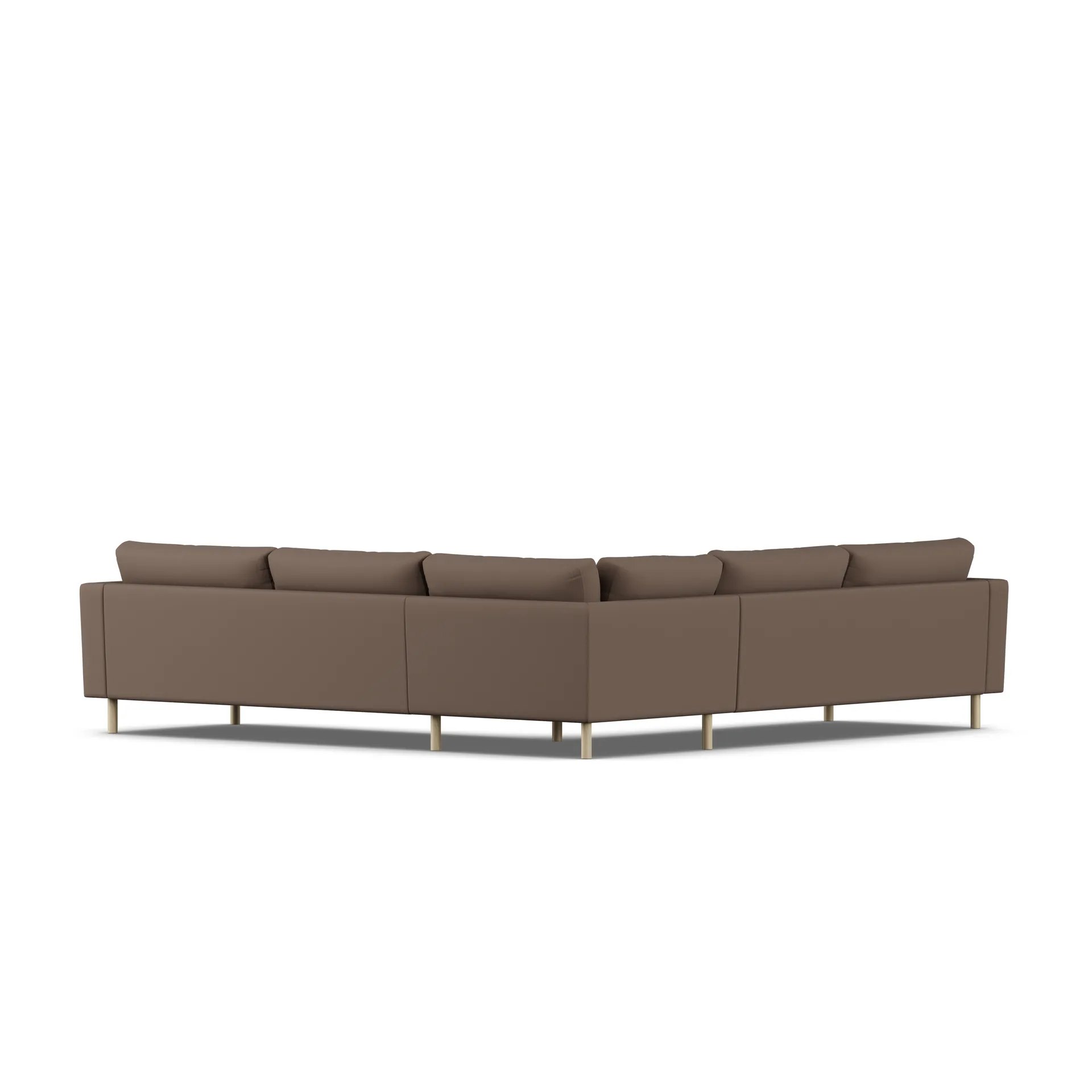 Bredhult sofa, Jump Brown 1955-hvitoljet eik, hjørnesofa F 1898