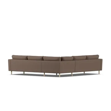 Bredhult sofa - Jump Brown 1955-hvitoljet eik, hjørnesofa F - 1898