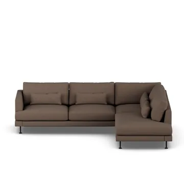 Bredhult sofa - Jump Brown 1955-svart stål, 3-seters A1 - 1898