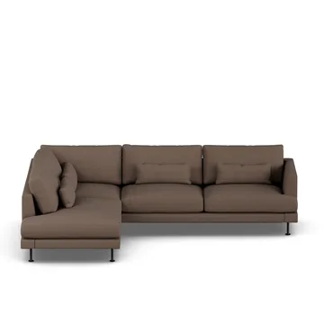 Bredhult sofa - Jump Brown 1955-svart stål, 3-seters A2 - 1898