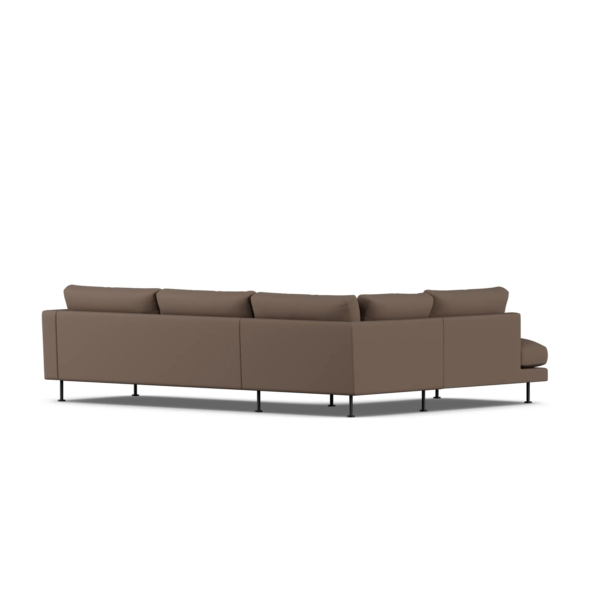 Bredhult sofa, Jump Brown 1955-svart stål, 3-seters A2 1898