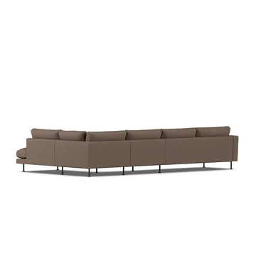 Bredhult sofa - Jump Brown 1955-svart stål, 4-seters B1 - 1898