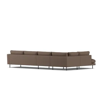 Bredhult sofa - Jump Brown 1955-svart stål, 4-seters B2 - 1898