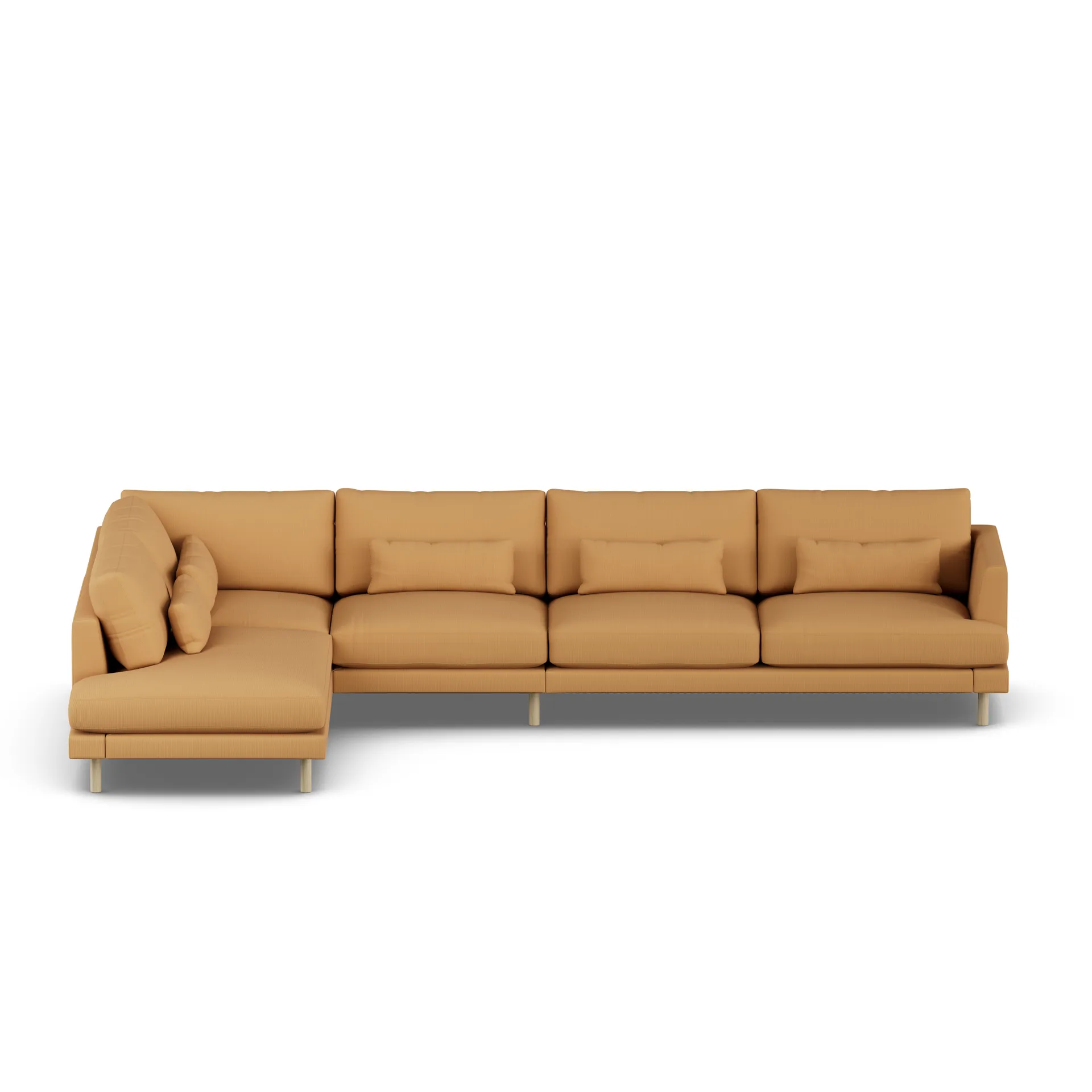 Bredhult sofa, Jump Honey 1959-hvitoljet eik, 4-seters B2 1898