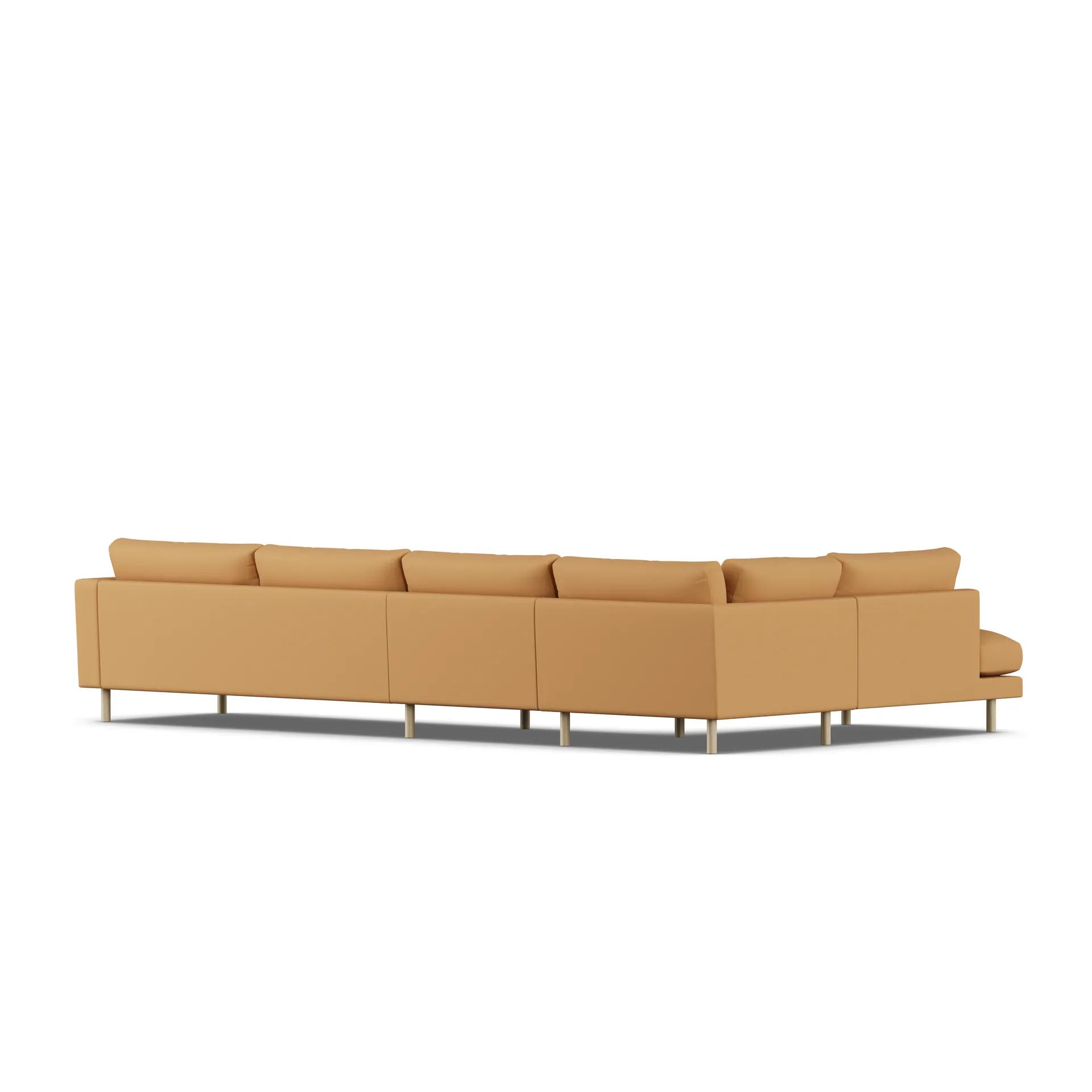 Bredhult sofa, Jump Honey 1959-hvitoljet eik, 4-seters B2 1898