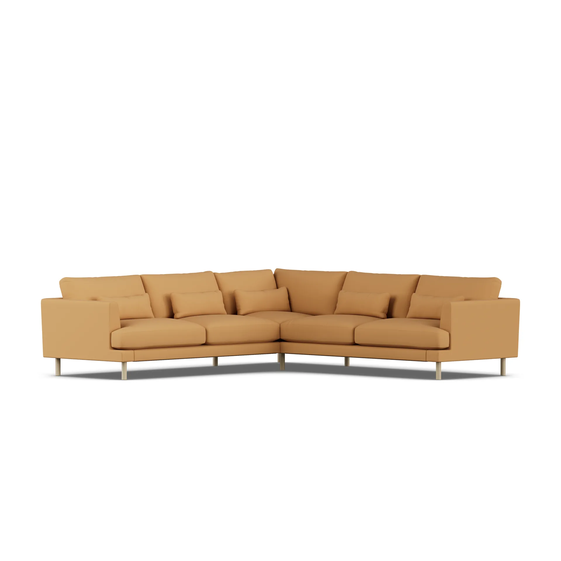 Bredhult sofa, Jump Honey 1959-hvitoljet eik, hjørnesofa F 1898