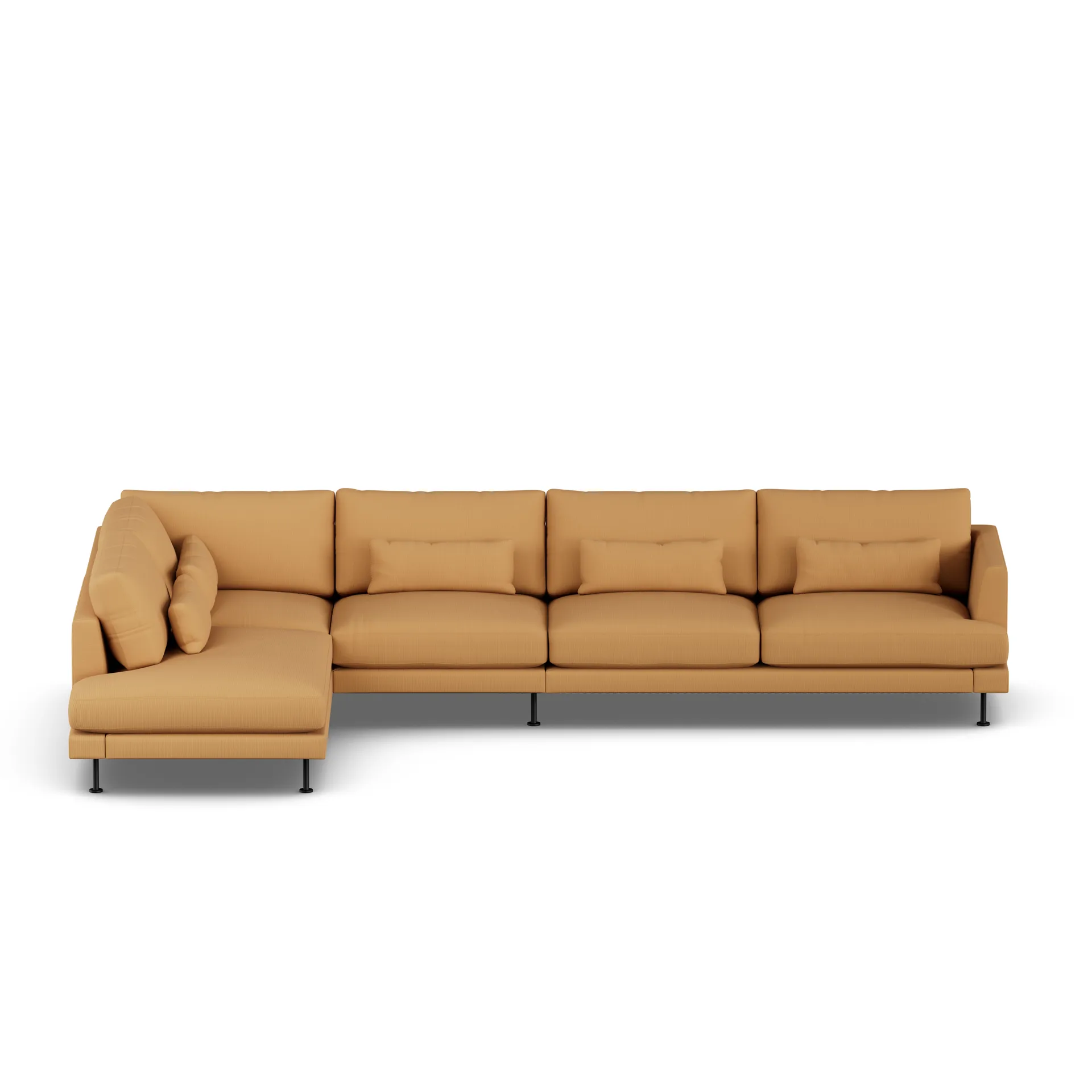 Bredhult sofa, Jump Honey 1959-svart stål, 4-seters B2 1898