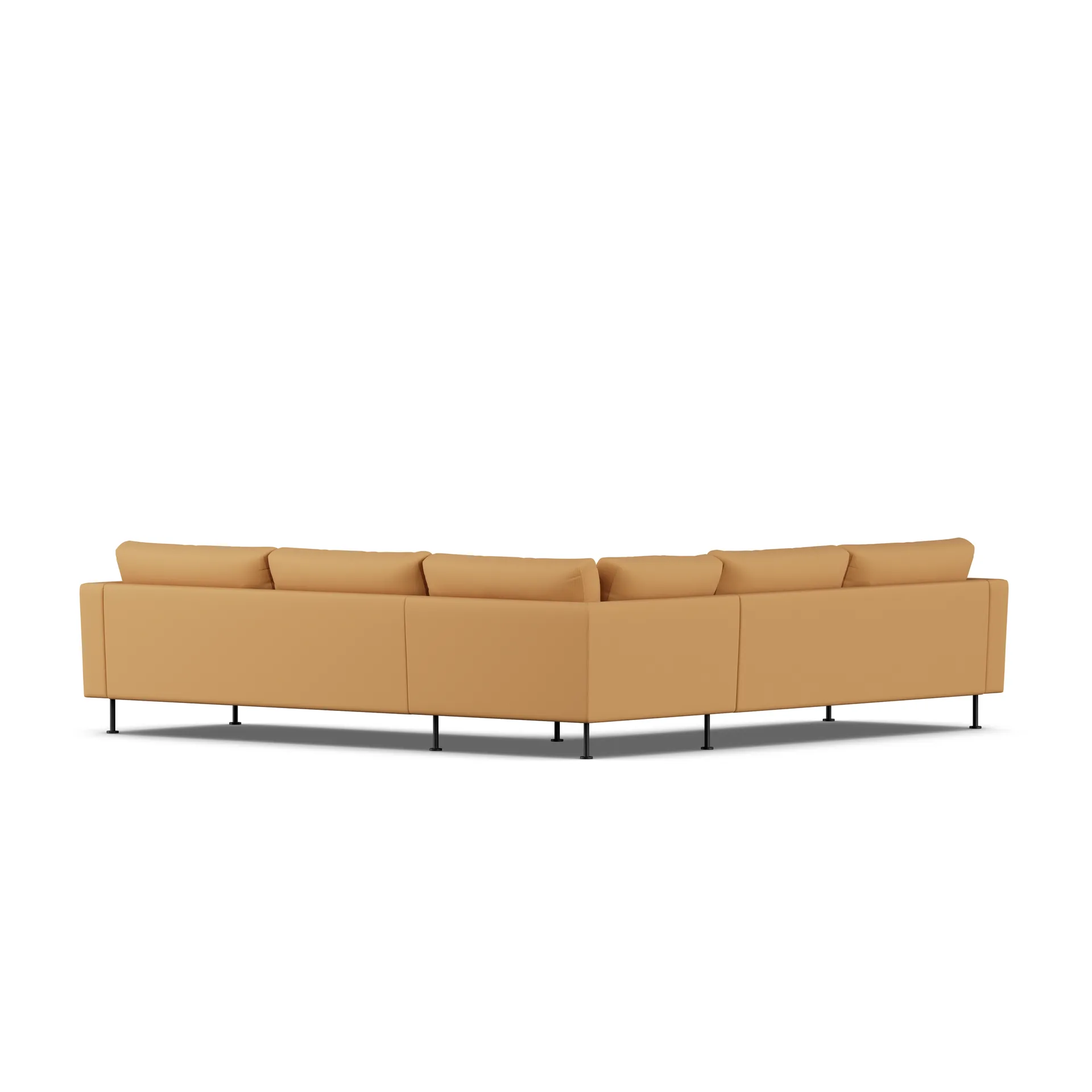 Bredhult sofa, Jump Honey 1959-svart stål, hjørnesofa F 1898