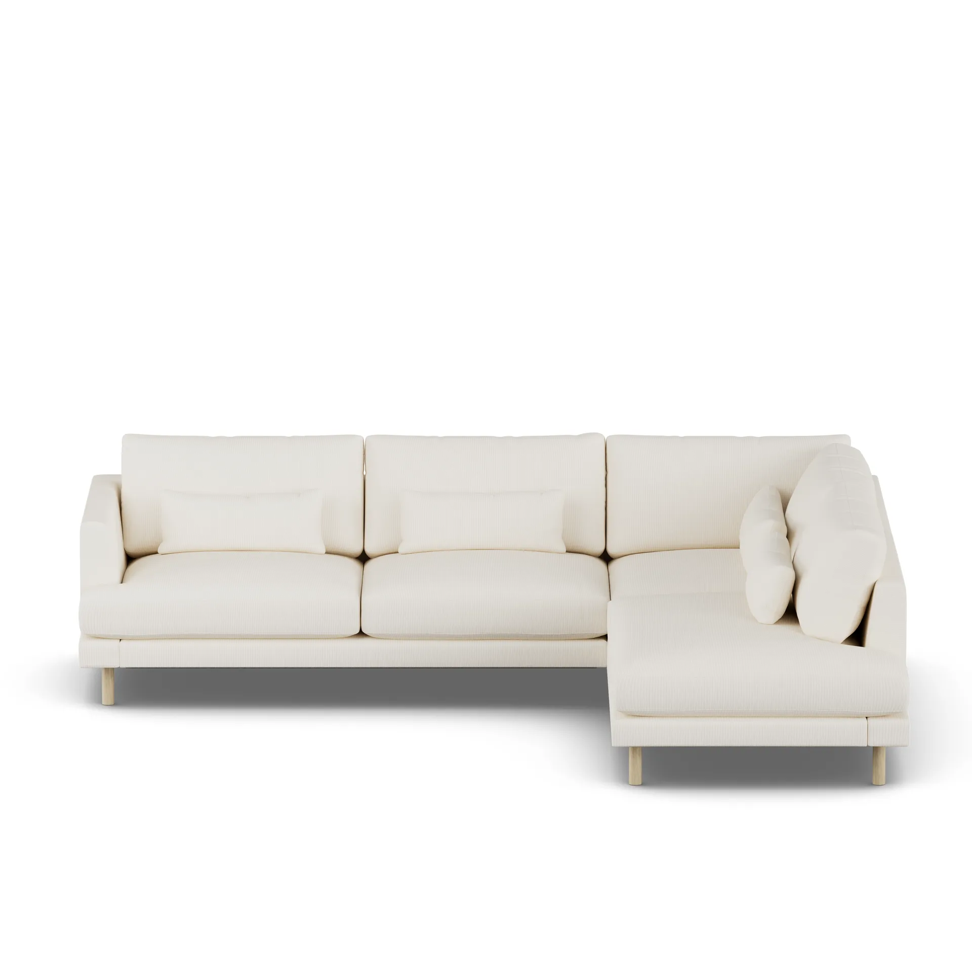 Bredhult sofa, Jump Off White 1954-hvitoljet eik, 3-seters A1 1898