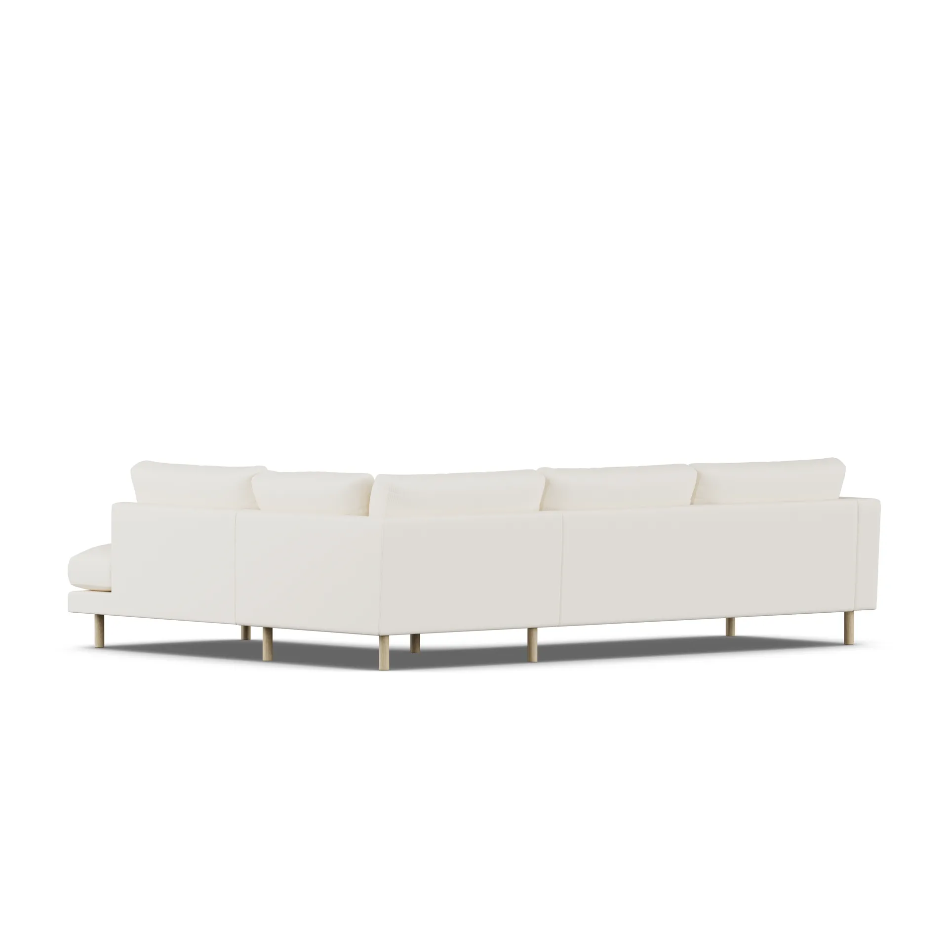 Bredhult sofa, Jump Off White 1954-hvitoljet eik, 3-seters A1 1898