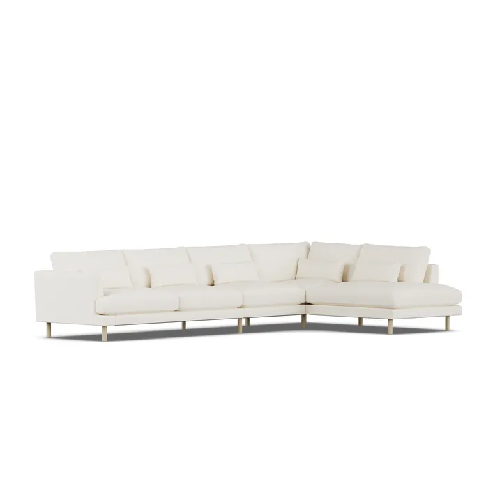 Bredhult sofa - Jump Off White 1954-hvitoljet eik, 4-seters B1 - 1898