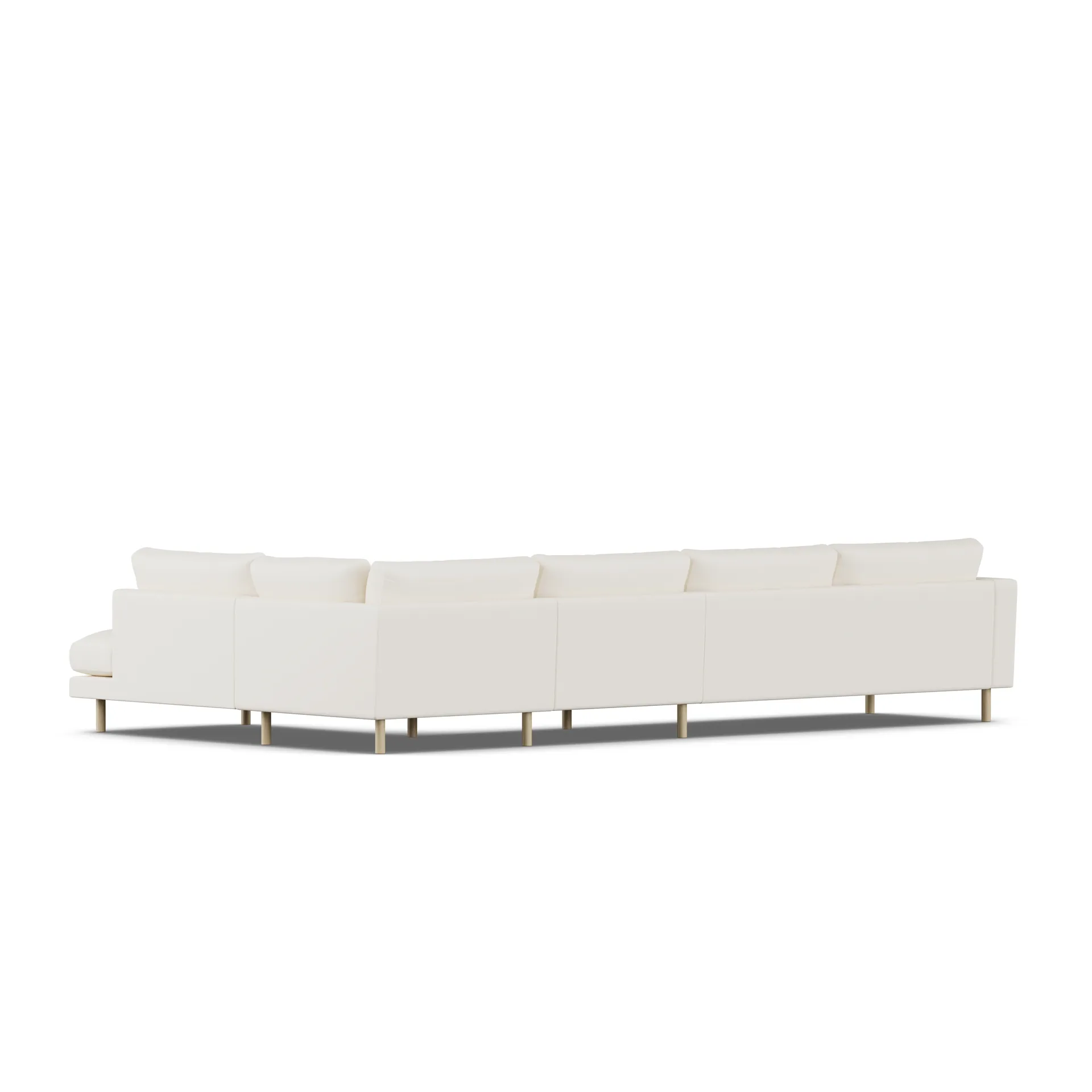 Bredhult sofa, Jump Off White 1954-hvitoljet eik, 4-seters B1 1898