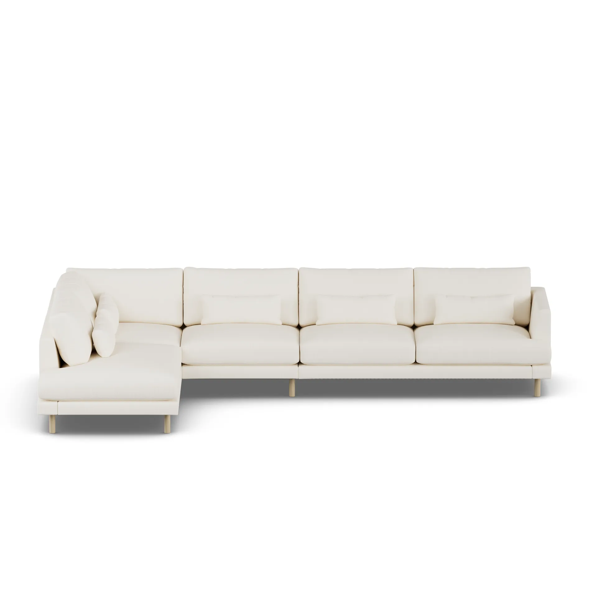 Bredhult sofa, Jump Off White 1954-hvitoljet eik, 4-seters B2 1898
