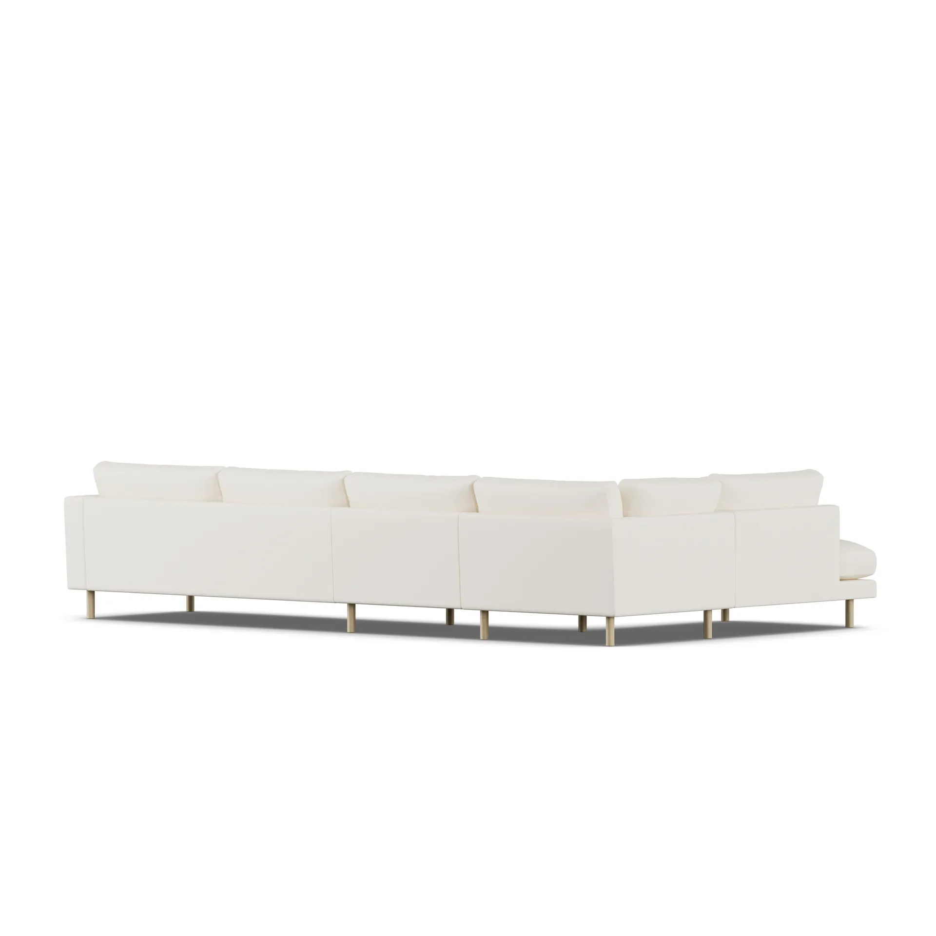 Bredhult sofa, Jump Off White 1954-hvitoljet eik, 4-seters B2 1898