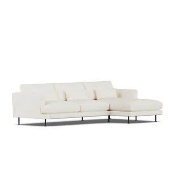 Bredhult sofa - Jump Off White 1954-svart stål, 2,5-seters C1 - 1898
